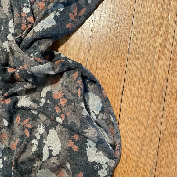 Final Touch Comfy Gray and Peach and White Flowy Tank Top Jumpsuit - Size M - Picture 4 of 4